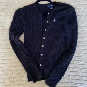 Black cable knit Ralph Lauren Kids sweater